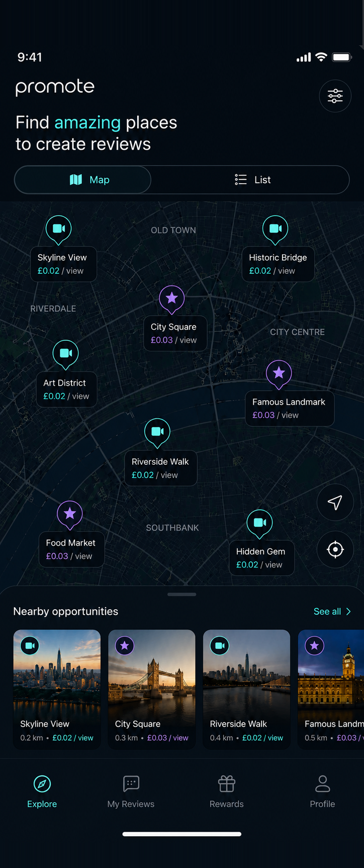 Get discovered in-venue & on the map